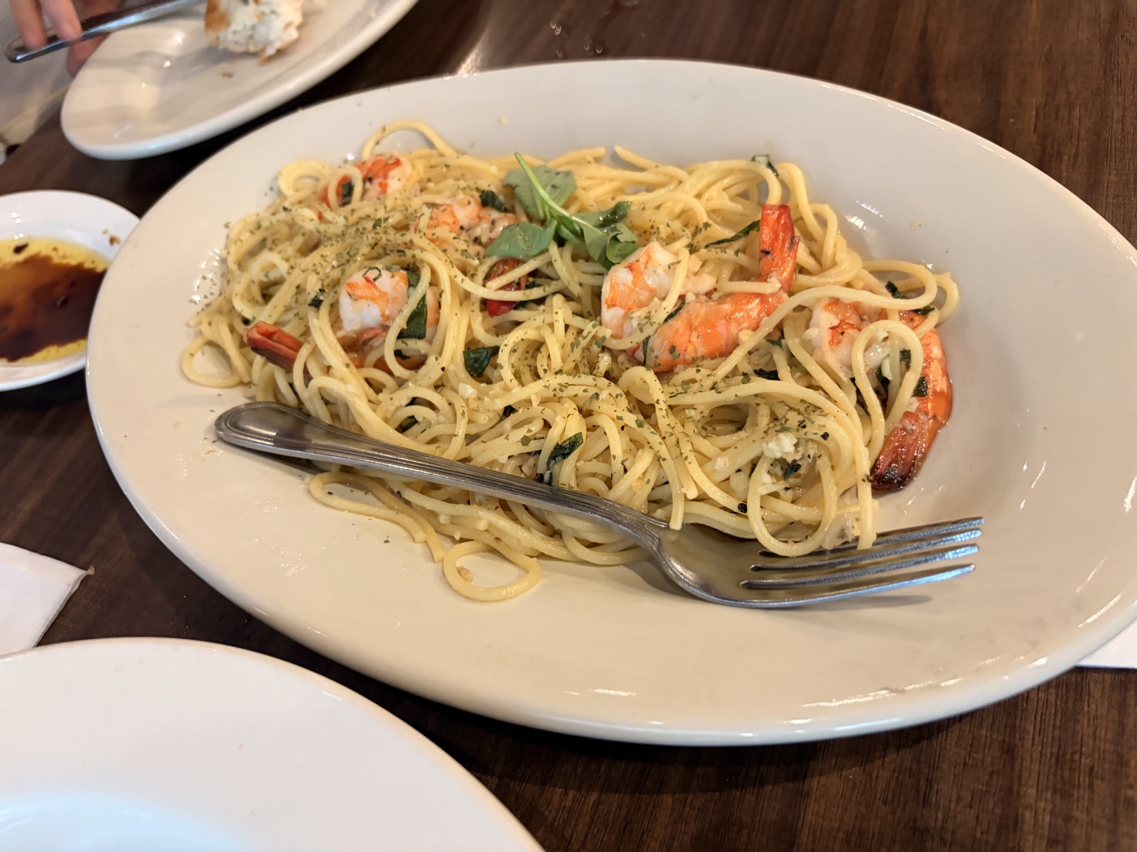 Shrimp & Basil Aglio Olio by Alexi