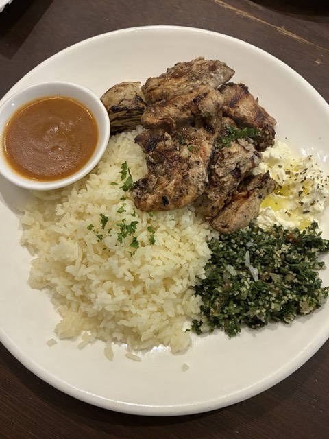 Chicken Kebab with Buttered Rice by Blesilda